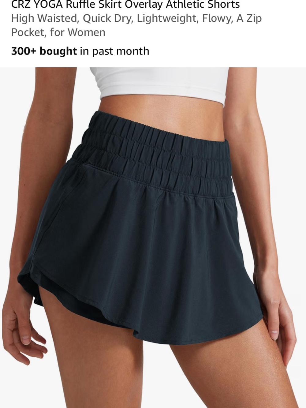 Set of two CRZ YOGA Athletic Skort-Style Shorts - Picture 3 of 3